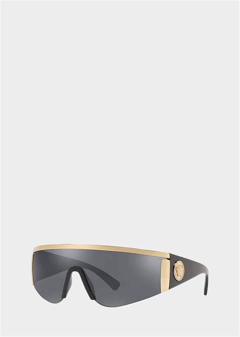 versace gray tribute visor sunglasses|Versace Eyewear Tribute Visor Sunglasses .